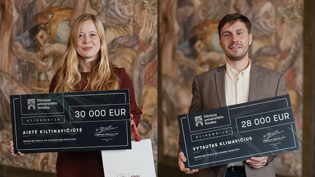 2-year grants for young researchers Dr. Aistė Kiltinavičiūtė and Dr. Vytautas Klimavičius